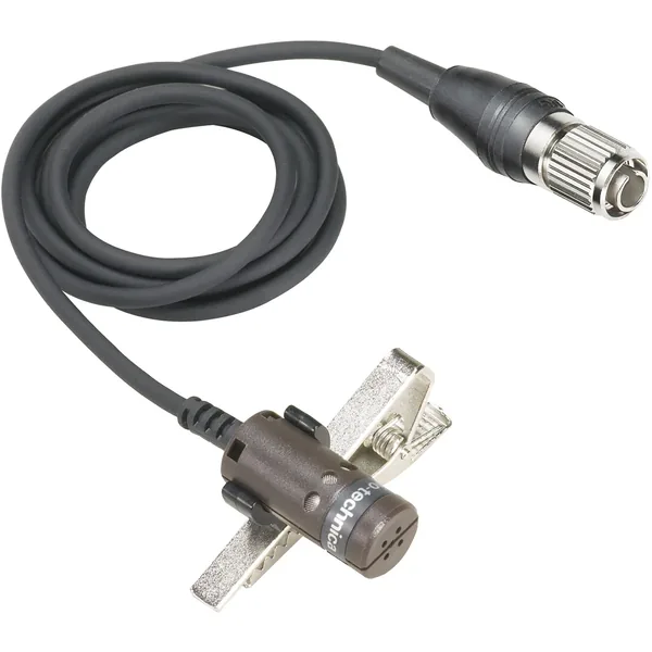 Audio-Technica AT829cH Micrófono de condensador cardioide Lavalier (negro, conector cH de 4 pines)