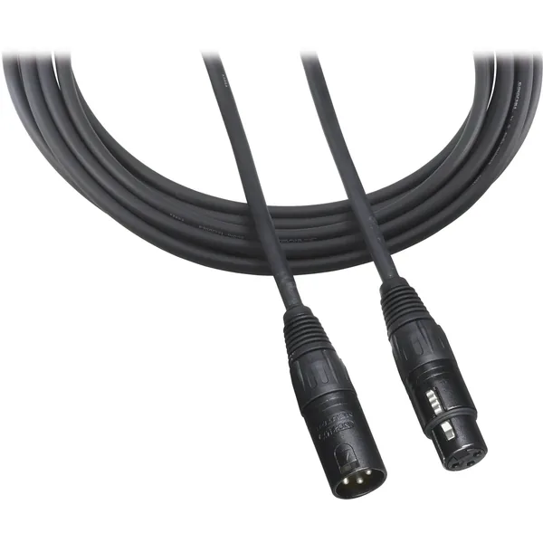 Audio-Technica AT8314 Cable de micrófono premium (25′, negro)