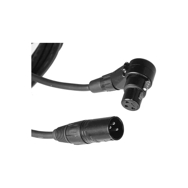 Audio-Technica AT8314 Cable de micrófono de ángulo recto premium (20′, negro)