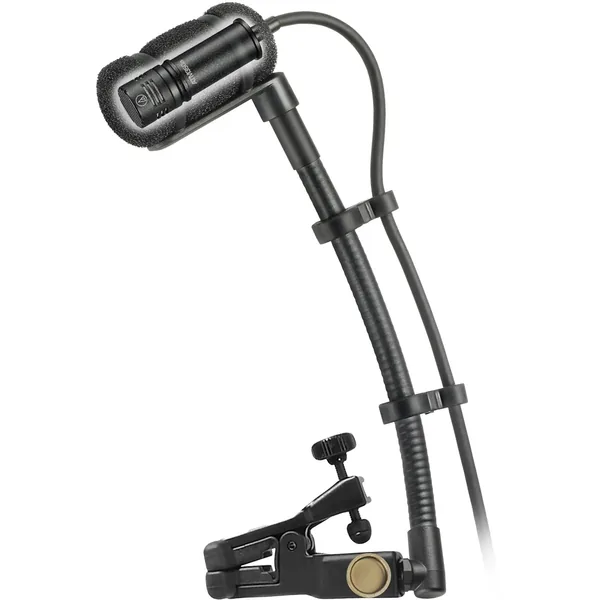 Audio-Technica ATM350UcW Micrófono de instrumento con clip de condensador cardioide con sistema de montaje universal