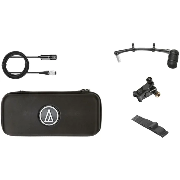 Audio-Technica ATM350UcW Micrófono de instrumento con clip de condensador cardioide con sistema de montaje universal