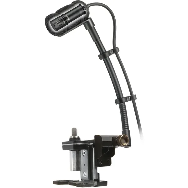 Audio-Technica ATM350UL Micrófono de condensador cardioide para instrumentos con sistema de montaje de tambor (cuello de cisne de 5″)