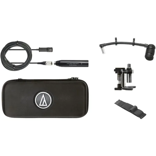 Audio-Technica ATM350UL Micrófono de condensador cardioide para instrumentos con sistema de montaje de tambor (cuello de cisne de 5″)