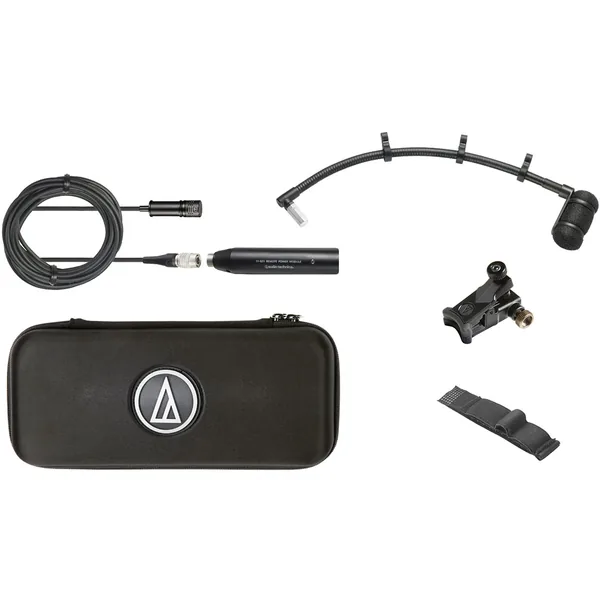 Audio-Technica ATM350UL Micrófono de condensador cardioide para instrumentos con sistema de montaje universal con clip (cuello de cisne de 9″)