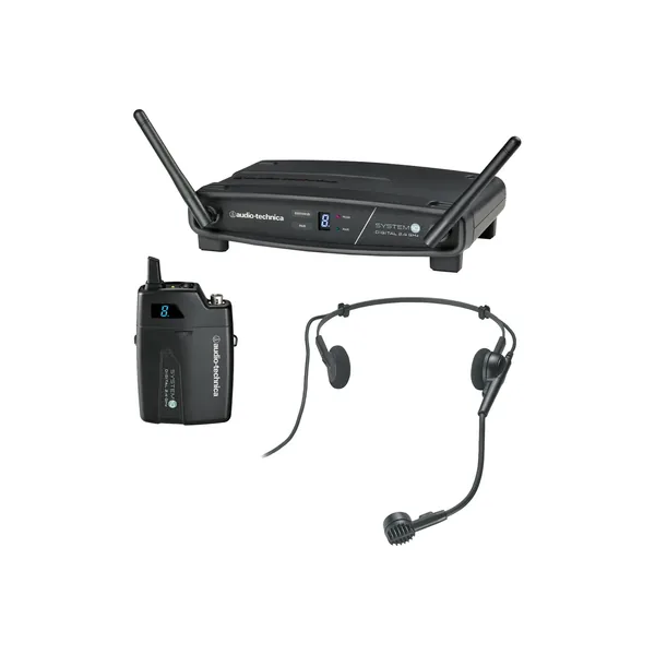 Audio-Technica ATW-1101/H System 10 Sistema de micrófono con auriculares hipercardioides inalámbricos digitales (2,4 GHz)