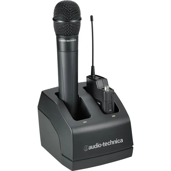 Base de carga de dos bahías Audio-Technica ATW-CHG2 para transmisores de la serie 2000