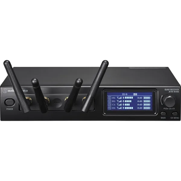 Audio-Technica ATW-R1440 System 20 PRO Receptor de micrófono inalámbrico digital de 4 canales (2,4 GHz)