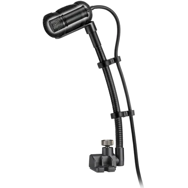 Audio-Technica Micrófono de condensador cardioide para instrumentos con sistema de montaje en superficie (cuello de cisne de 5″)