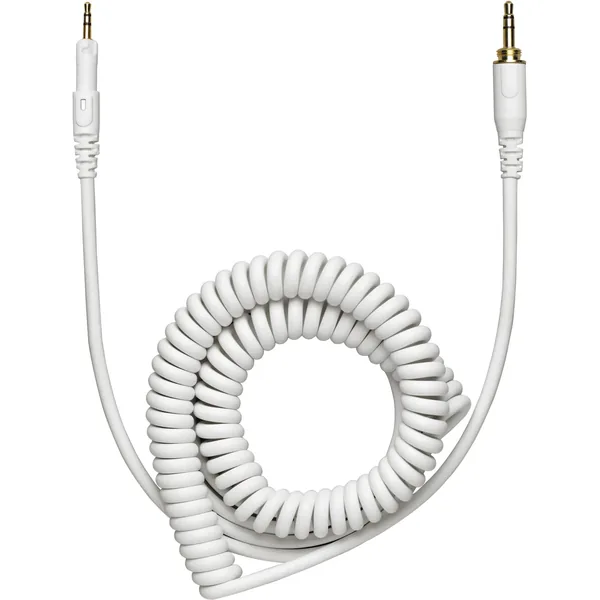 Cable Audio-Technica HP-CC para auriculares ATH-M50xWH (blanco, en espiral)
