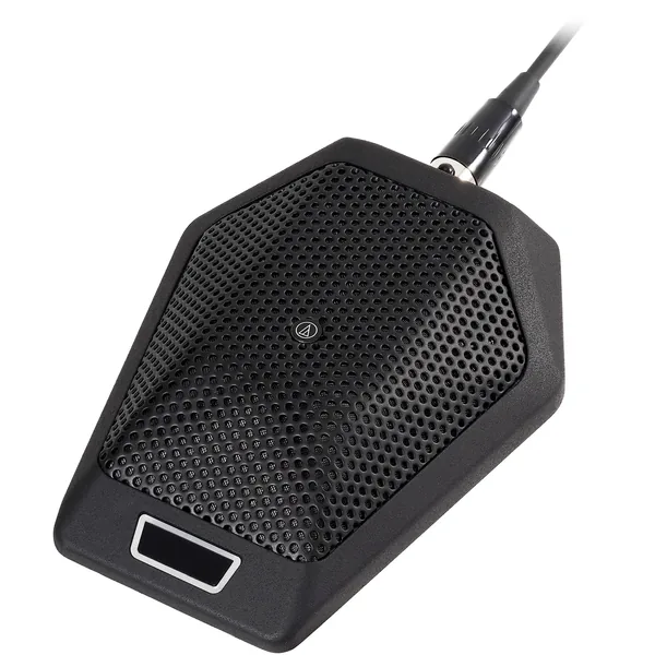 Audio-Technica U891Rb Micrófono de superficie cardioide con LED e interruptor local (negro)