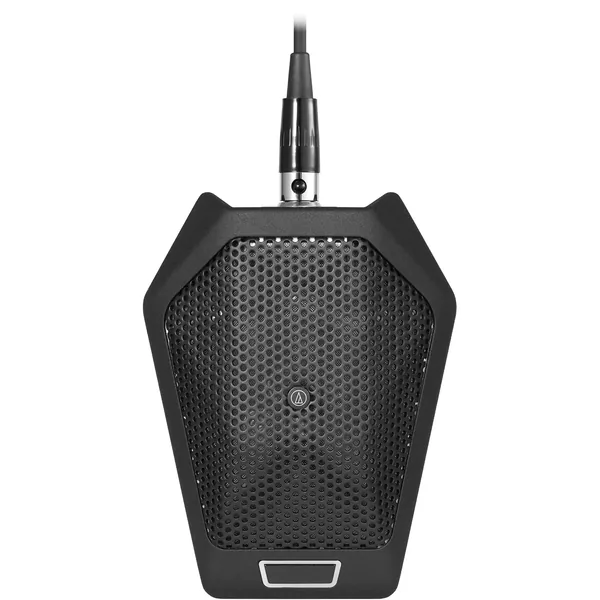 Audio-Technica U891RbO Micrófono de superficie omnidireccional con LED e interruptor local (negro)