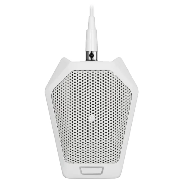 Audio-Technica U891RWb Micrófono de superficie cardioide con LED e interruptor local (blanco)