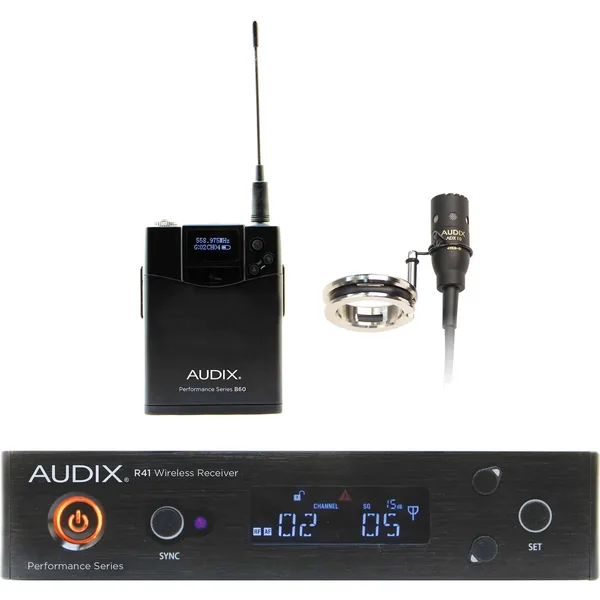 Audix AP41 Performance Series Sistema inalámbrico de flauta de un solo canal con micrófono de condensador miniaturizado ADX10FLP (522 a 554 MHz)