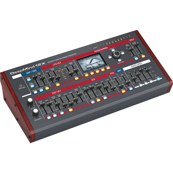 Behringer DEEPMIND 12XD Sintetizador de escritorio polifónico analógico verdadero de 12 voces con control remoto para tableta y Wi-Fi