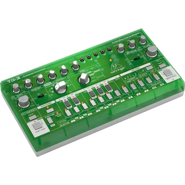 Behringer TD-3-LM Sintetizador de línea de bajo analógico con secuenciador de 16 pasos (lima)