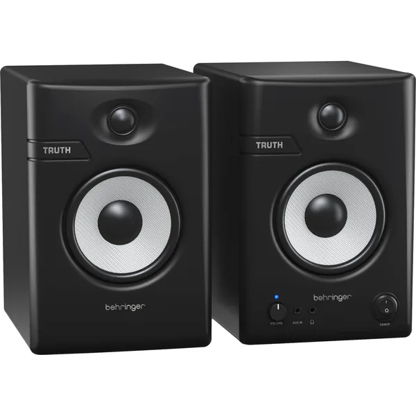 Behringer TRUTH Monitores de estudio autoamplificados de 4,5″ con Bluetooth y guía de ondas avanzada (negro, par)