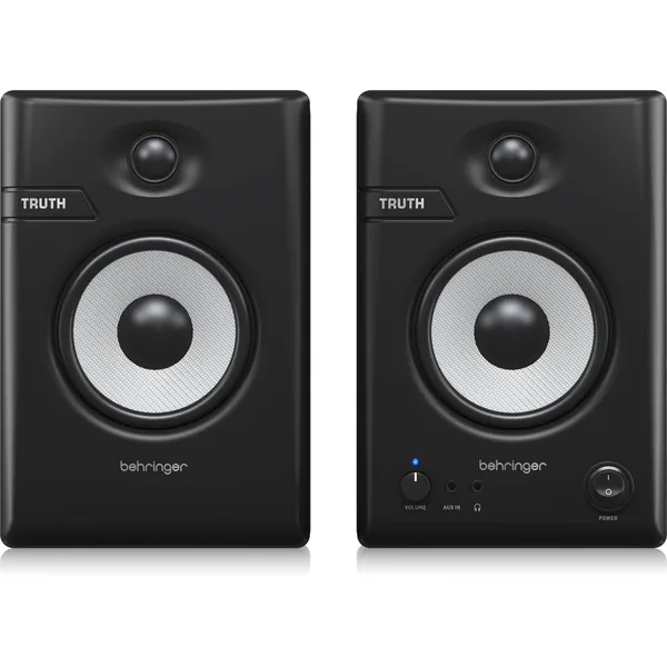 Behringer TRUTH Monitores de estudio autoamplificados de 4,5″ con Bluetooth y guía de ondas avanzada (negro, par)