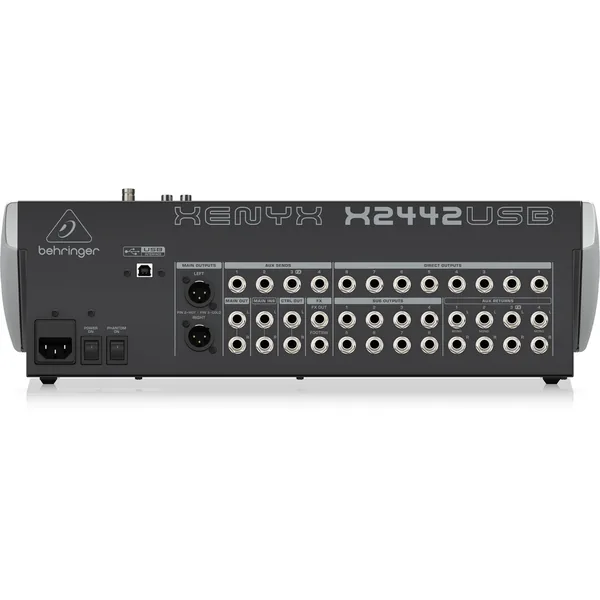 Behringer XENYX X2442USB Mezclador analógico premium de 24 entradas con interfaz de audio USB y multiefectos
