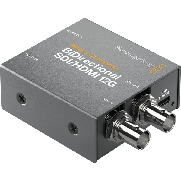 Blackmagic Design Micro Convertidor Bidireccional SDI/HDMI 12G con Fuente de Alimentación