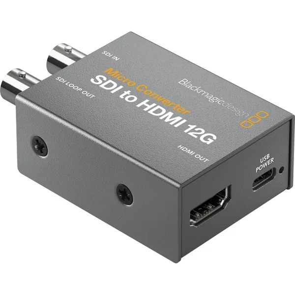 Blackmagic Design Micro Convertidor SDI a HDMI 12G con Fuente de Alimentación