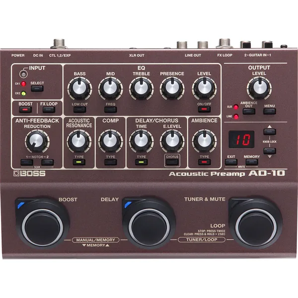 Preamplificador acústico BOSS AD-10