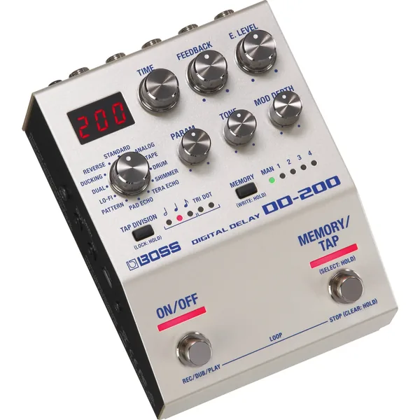 Pedal de retardo digital BOSS DD-200 para guitarras eléctricas