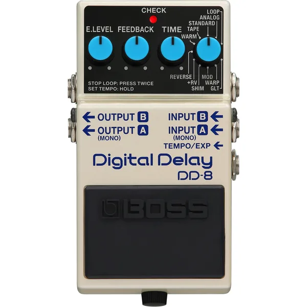 Pedal de retardo digital BOSS DD-8 para guitarras eléctricas