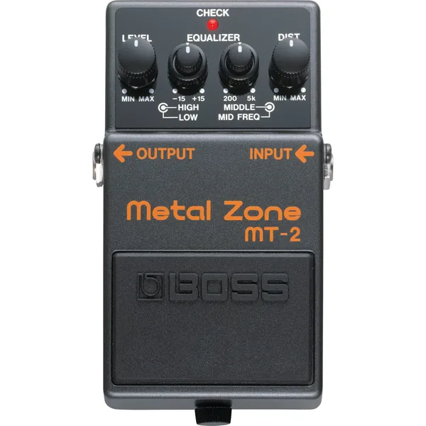 Pedal de distorsión de zona metálica BOSS MT-2