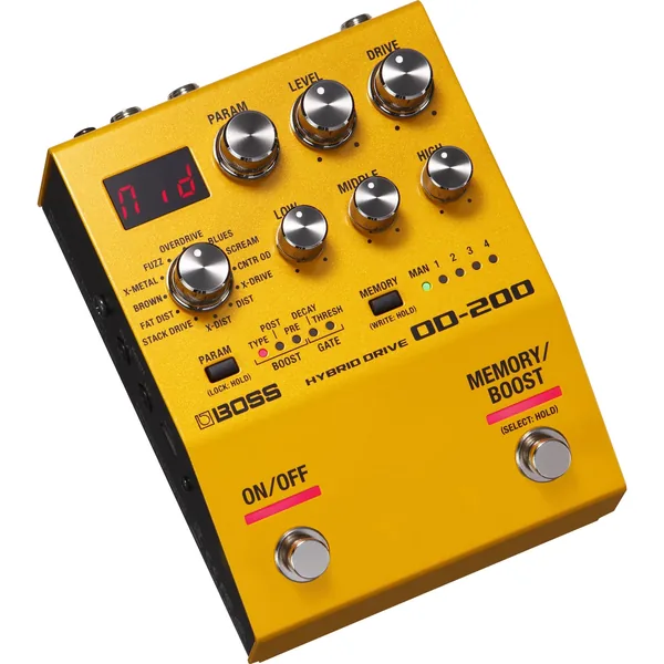 Pedal híbrido BOSS OD-200 para guitarras eléctricas
