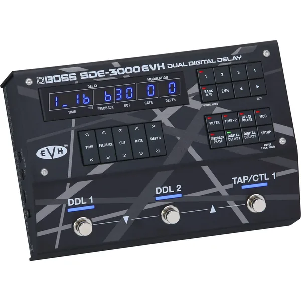 Pedal de efecto de retardo digital dual BOSS SDE-3000EVH