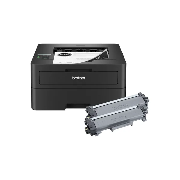 Impresora láser monocromática compacta Brother HL-L2460DW XL (kit de 2 tóner, 4200 páginas)