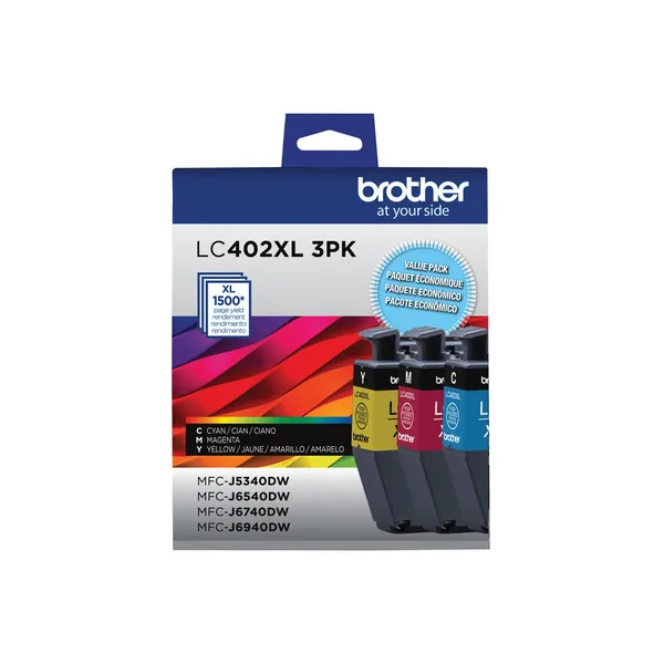 Brother MFC-J6940DW All-in-One Color Inkjet Printer with LC402 INKvestment Tank High-Yield Black and Color Ink Cartridges Kit