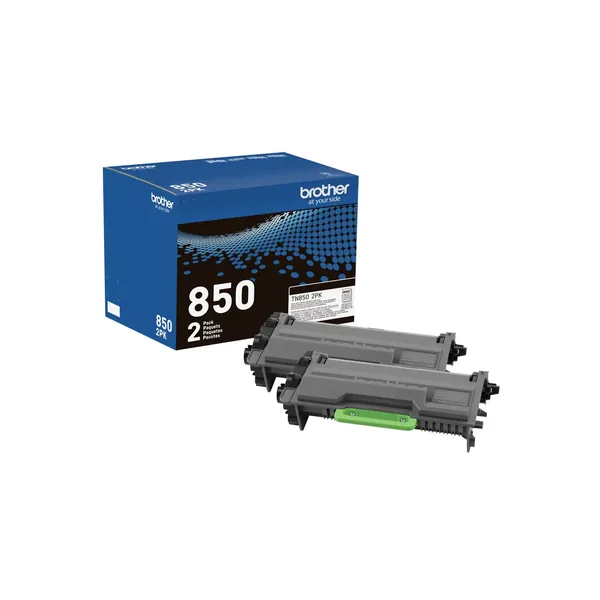 Kit de cartuchos de tóner negro de alto rendimiento Brother TN850 (paquete de 2)