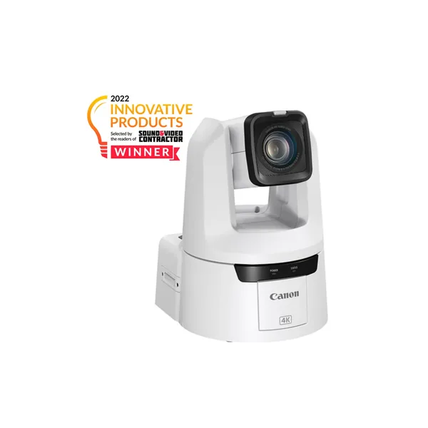 Canon CR-N500 Professional 4K NDI PTZ Camera with 15x Zoom (Titanium White)