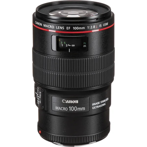Canon EF 100mm f/2.8L Macro IS USM Lens (Refurbished)