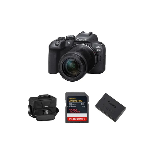 Canon EOS R10 Mirrorless Camera with 18-150mm Lens and Essentials+ Kit