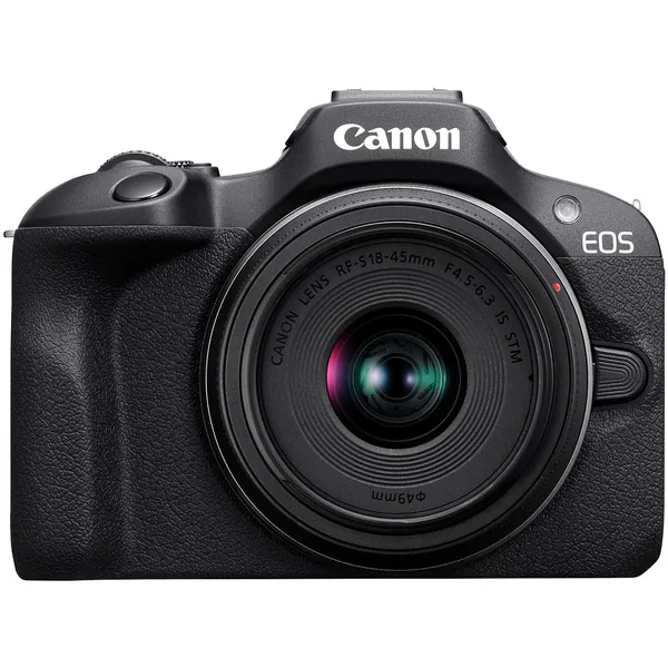 Canon EOS R100 Mirrorless Camera with 18-45mm & 50mm f/1.8 Lenses and Essentials+ Kit