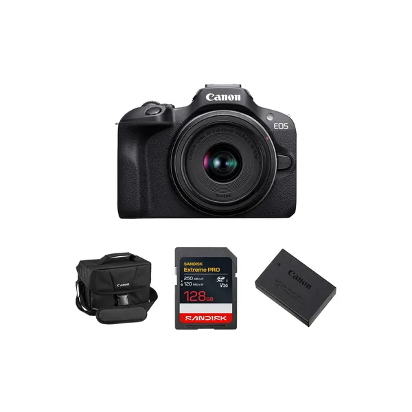 Canon EOS R100 Mirrorless Camera with 18-45mm Lens and Essentials+ Kit