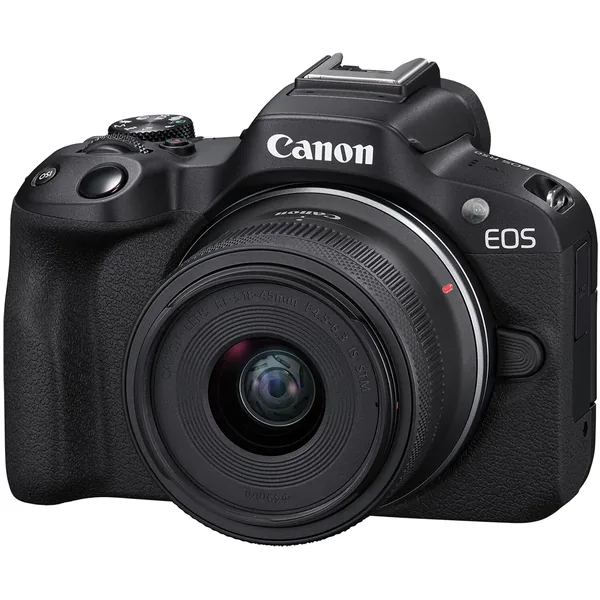 Canon EOS R50 Mirrorless Camera with 18-45mm & 50mm f/1.8 Lenses and Essentials+ Kit (Black)