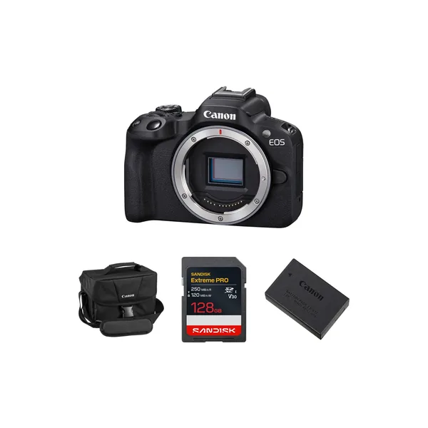 Canon EOS R50 Mirrorless Camera with Essentials+ Kit (Black)
