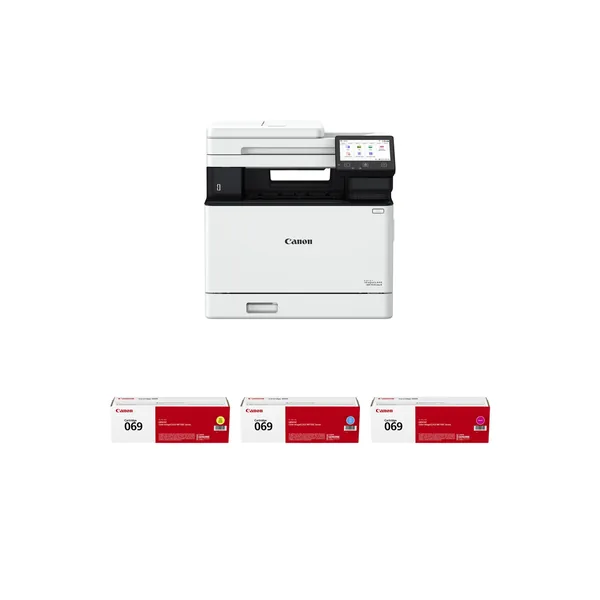 Canon imageCLASS MF753Cdw II Multifunction Wireless Color Laser Printer with Three 069 Standard-Capacity Color Toner Cartridges Kit