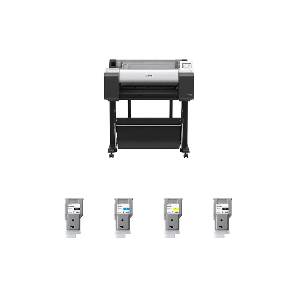 Canon imagePROGRAF TM-250 24″ Large-Format Printer with Four PFI-320 Ink Cartridges Kit