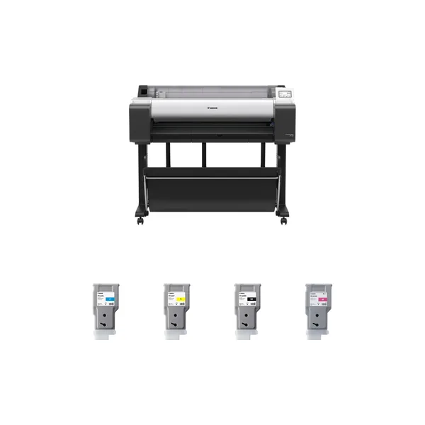 Canon imagePROGRAF TM-350 36″ Large Format Printer with One PFI-321M and Three PFI-320 Ink Cartridges Kit