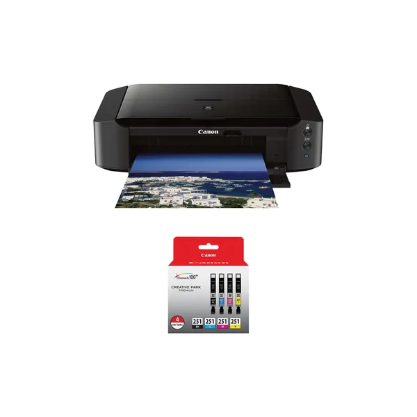 Canon PIXMA iP8720 Wireless Inkjet Photo Printer with CLI-251 4-Color Ink Pack Kit