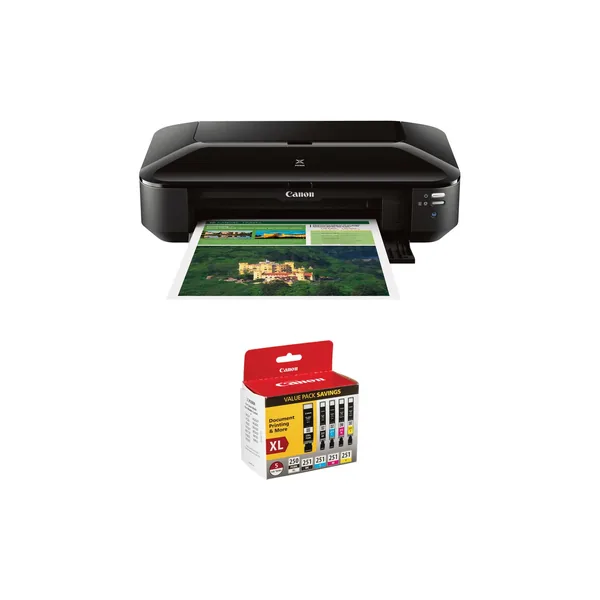 Canon PIXMA iX6820 Wireless Inkjet Printer with PGI-250XL & CLI-251 5-Cartridge Ink Tank Value Pack Kit