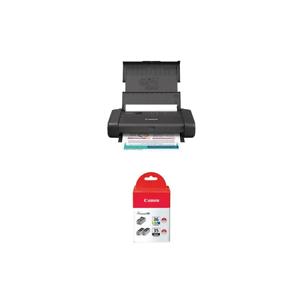 Canon PIXMA TR160 Wireless Mobile Printer with Twin PGI-35 Black and CLI-36 Color Ink Tank Kit