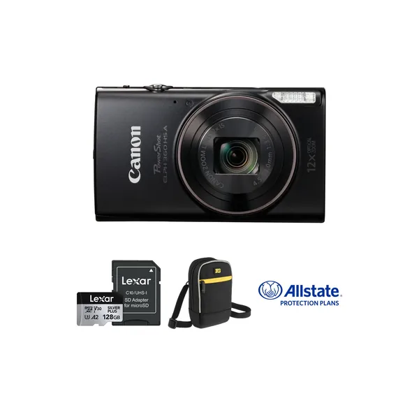 Canon PowerShot ELPH 360 Camera with Accessories Kit (Black)