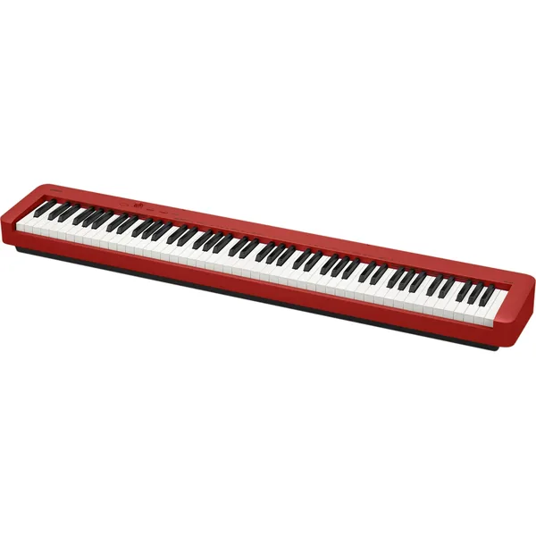 Casio CDP-S160 Piano digital portátil de cuerpo delgado de 88 teclas (rojo)