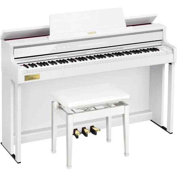 Casio Celviano AP-750 Piano digital estilo consola de 88 teclas con banco (blanco)