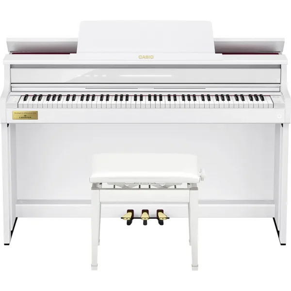 Casio Celviano AP-750 Piano digital estilo consola de 88 teclas con banco (blanco)